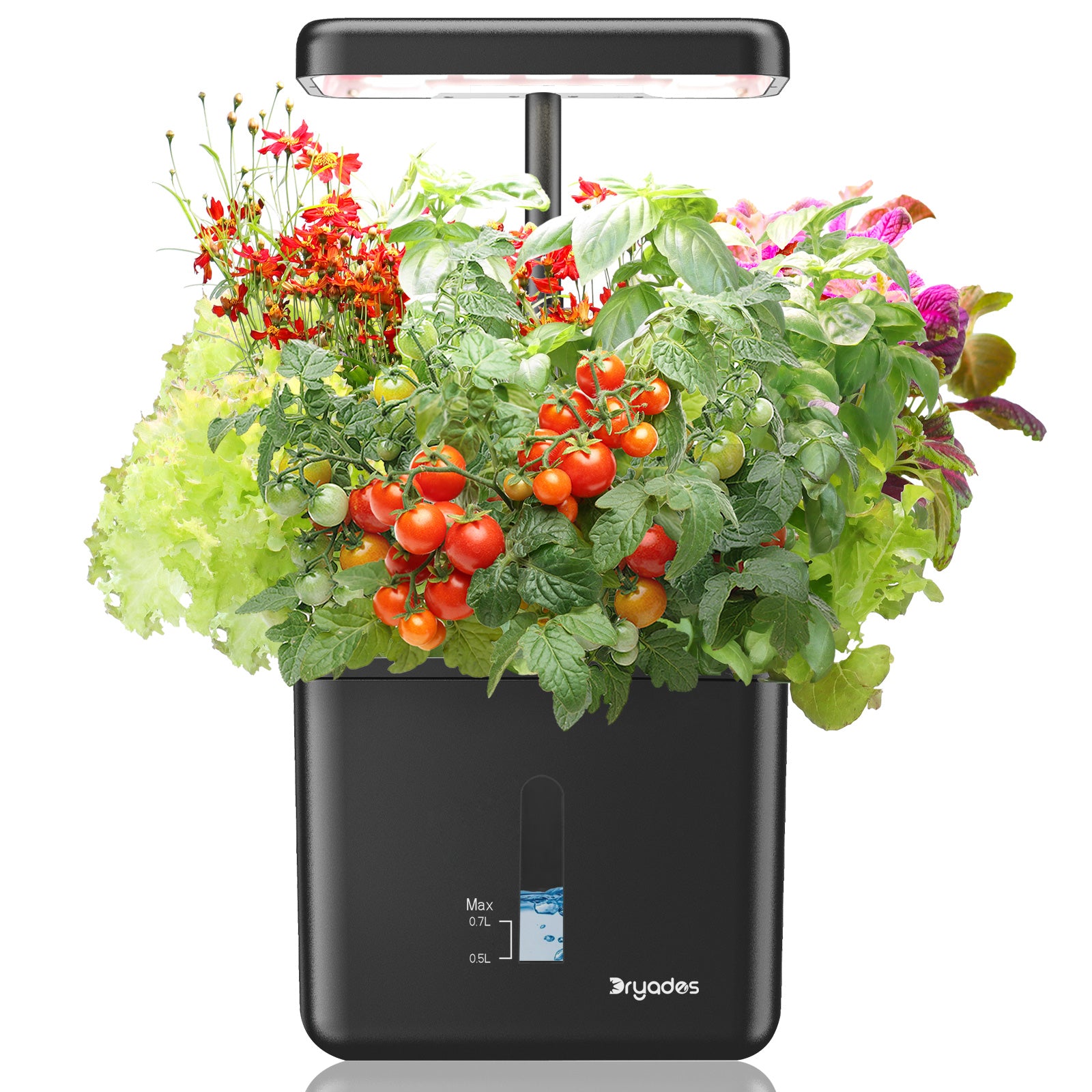 DRYADES Indoor Garden Growing Systems Self-Watering Plant Pot Smart Gardening System with 17 Watts LED Grow Light Auto Timer Gardening Plant Gifts for Mom Women Plant Pot for vegetables herbs(No Seeds&Soil) - Z230
