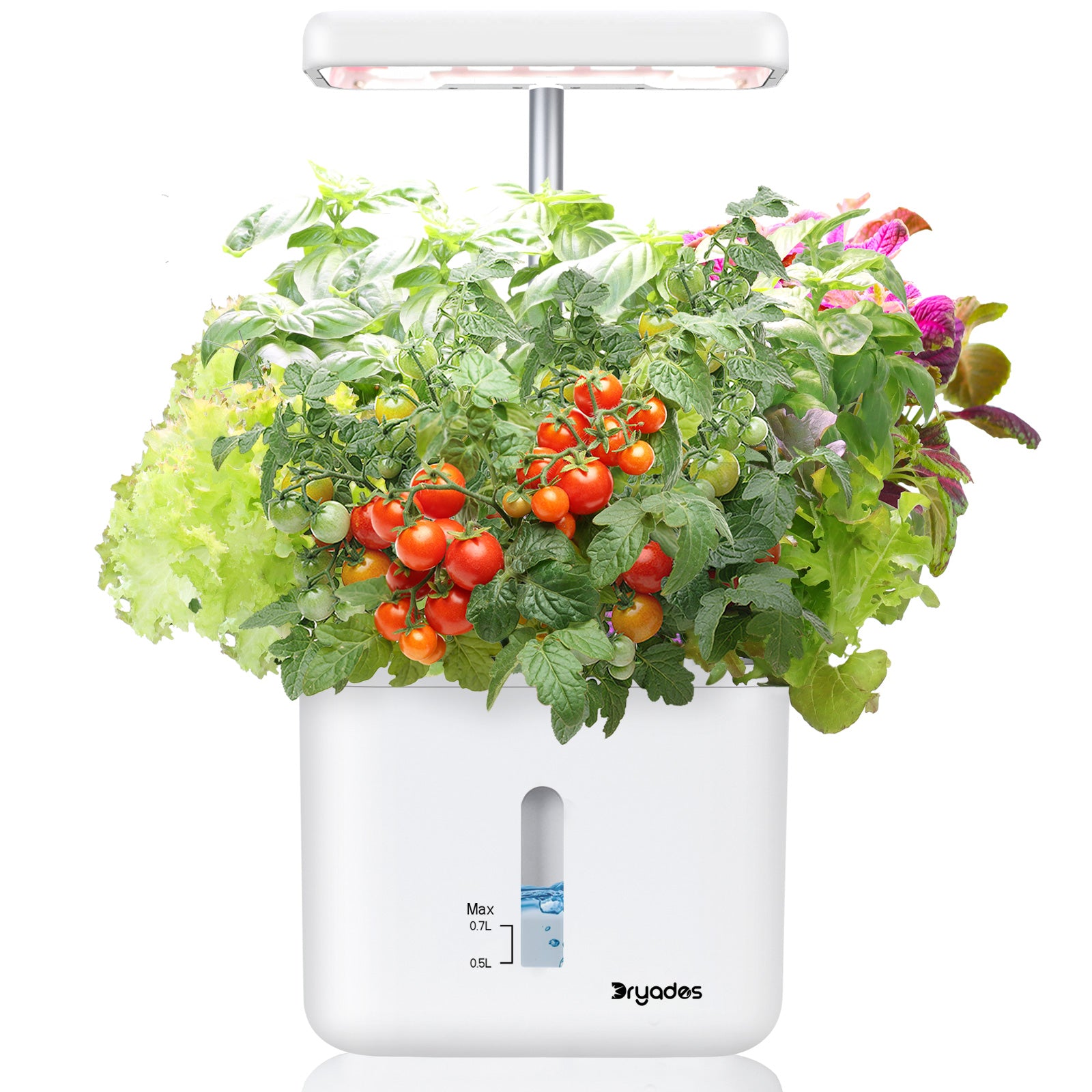 DRYADES Indoor Garden Growing Systems Self-Watering Plant Pot Smart Gardening System with 17 Watts LED Grow Light Auto Timer Gardening Plant Gifts for Mom Women Plant Pot for vegetables herbs(No Seeds&Soil) - Z230