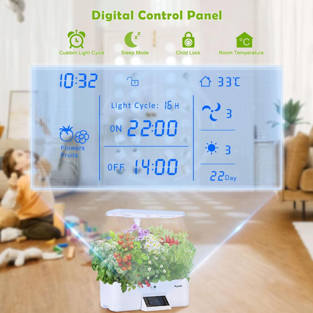 Dryades Z208 17 Pods Herb Garden Planter Kitchen Hydroponic Systerm